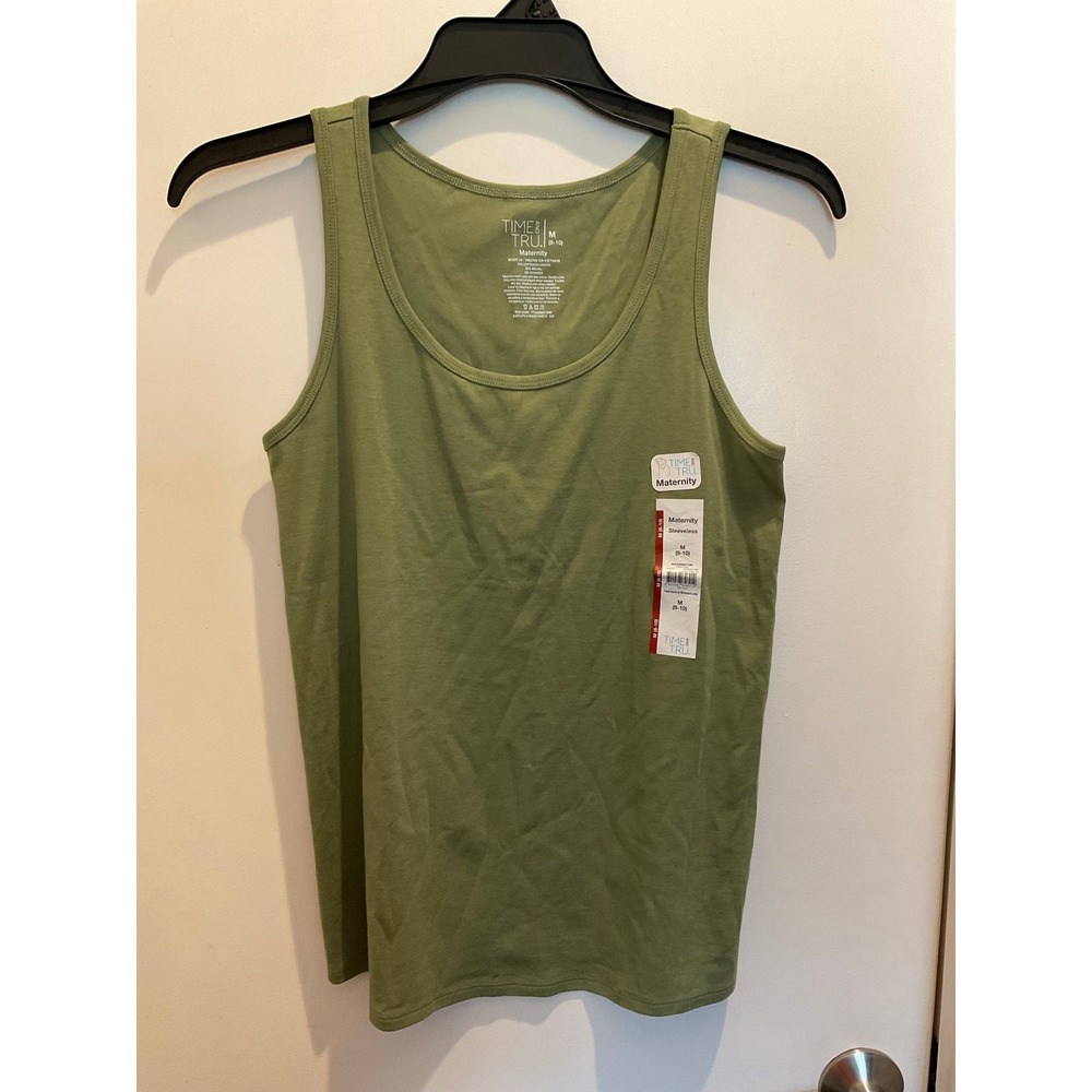 Time and Tru Women's Maternity Non Shirred Tank Top, Size M
